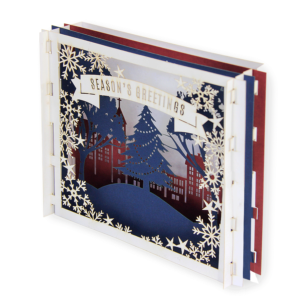 3D Laser Cut Christmas Card - Pop Up
