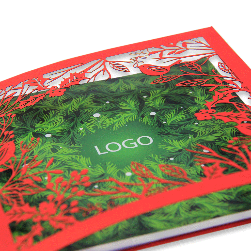 Laser Cut Red Christmas Card