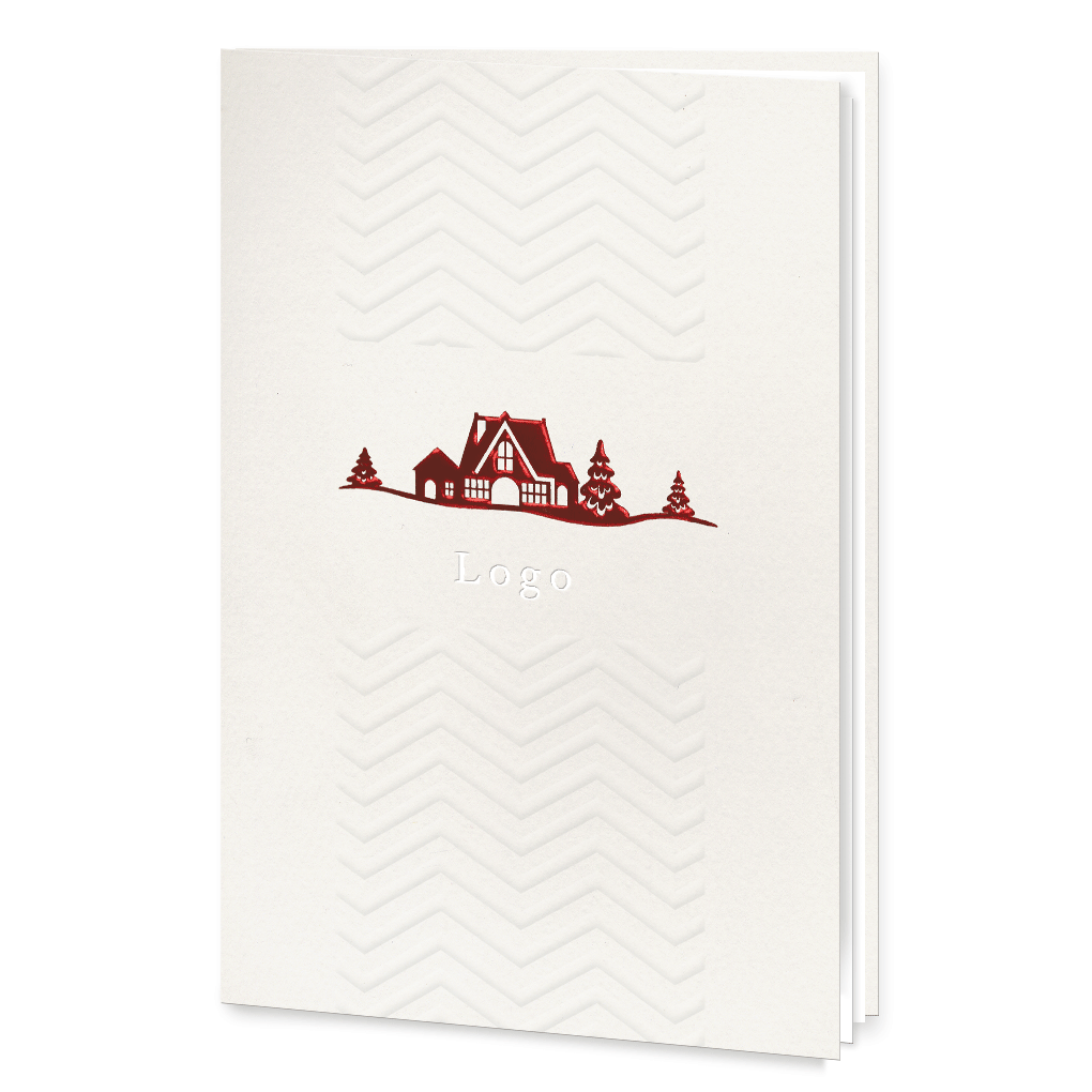 Embossed Red Foil Christmas Card