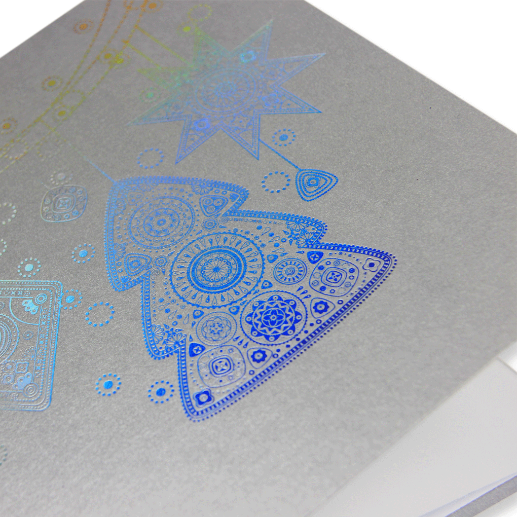 Holographic Foil Silver Christmas Decorations