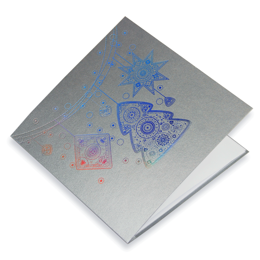 Holographic Foil Silver Christmas Decorations