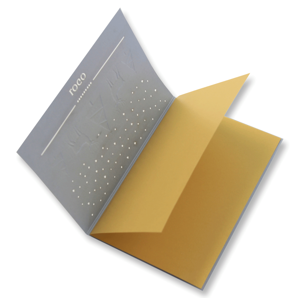 Grey Laser Cut Card With Gold Foil