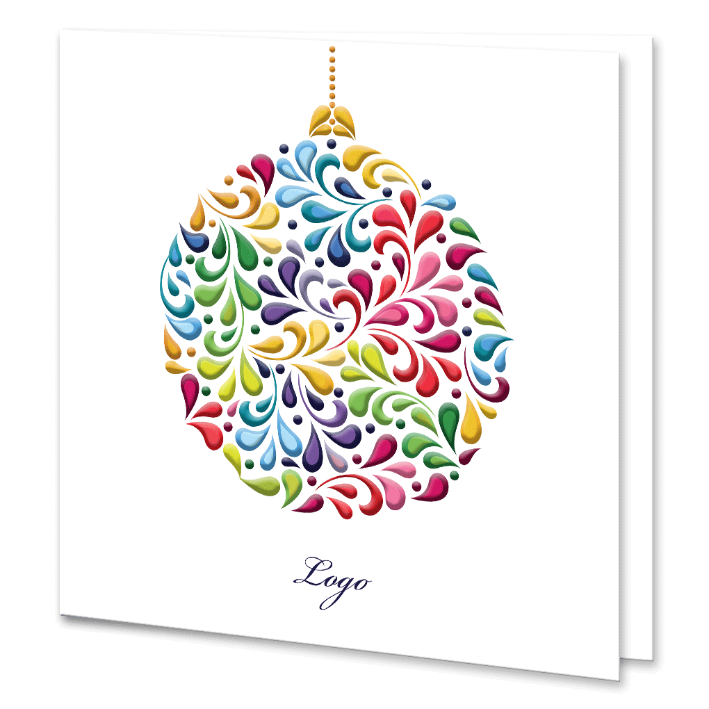 Embossed Rainbov Bauble