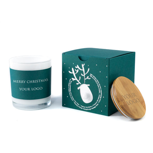 Corporate Christmas Gifts Ideas: Luxury Boxed Candles with Your Logo & Wishes