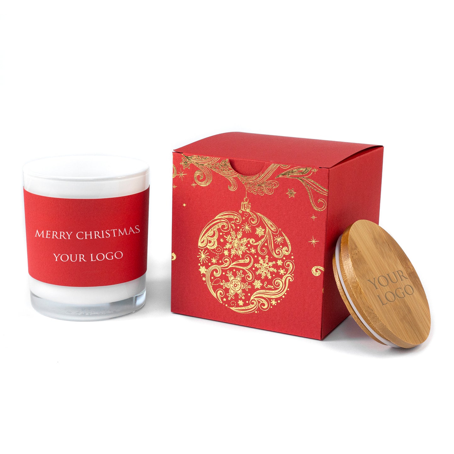 Corporate Christmas Gifts for Clients: Soy Candles in a Gold Foiled Boxes