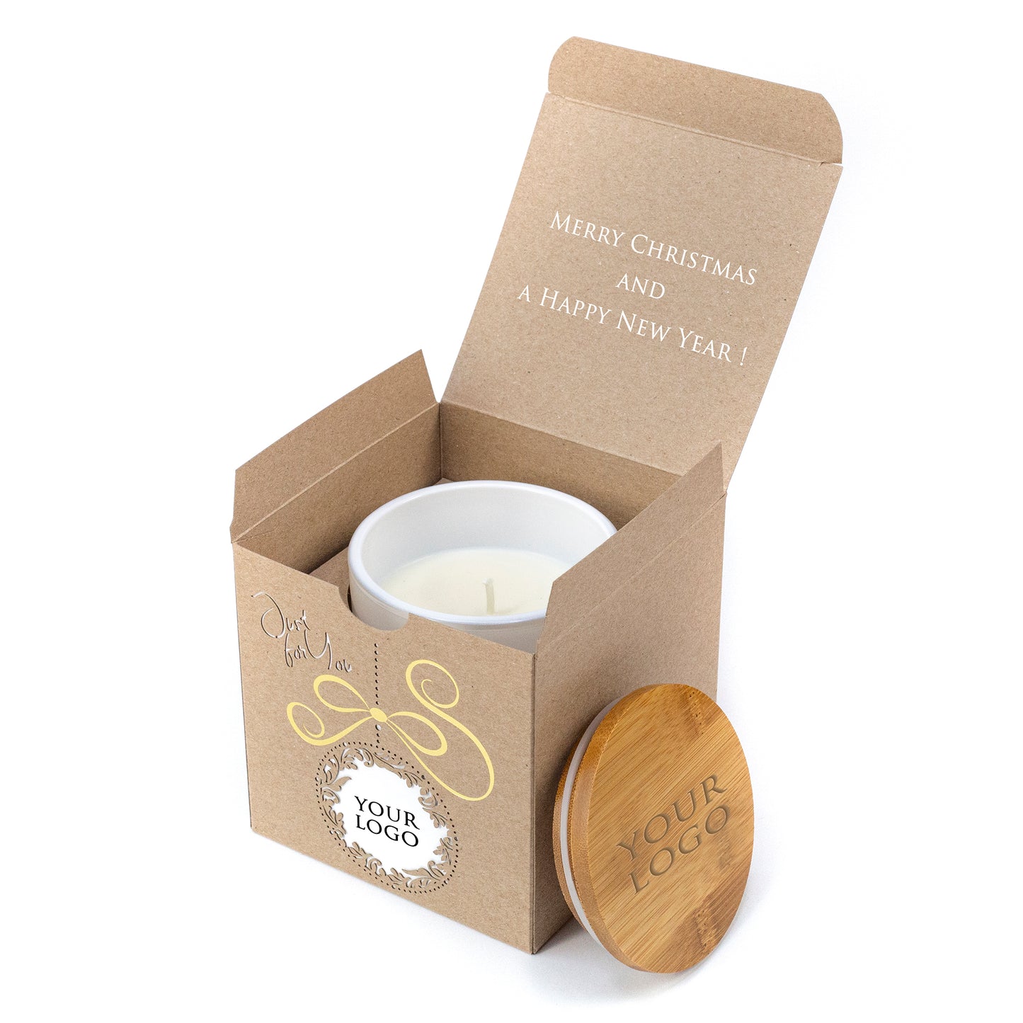 Elegant Corporate Christmas Gift: Boxed Candles Laser Cut Bauble