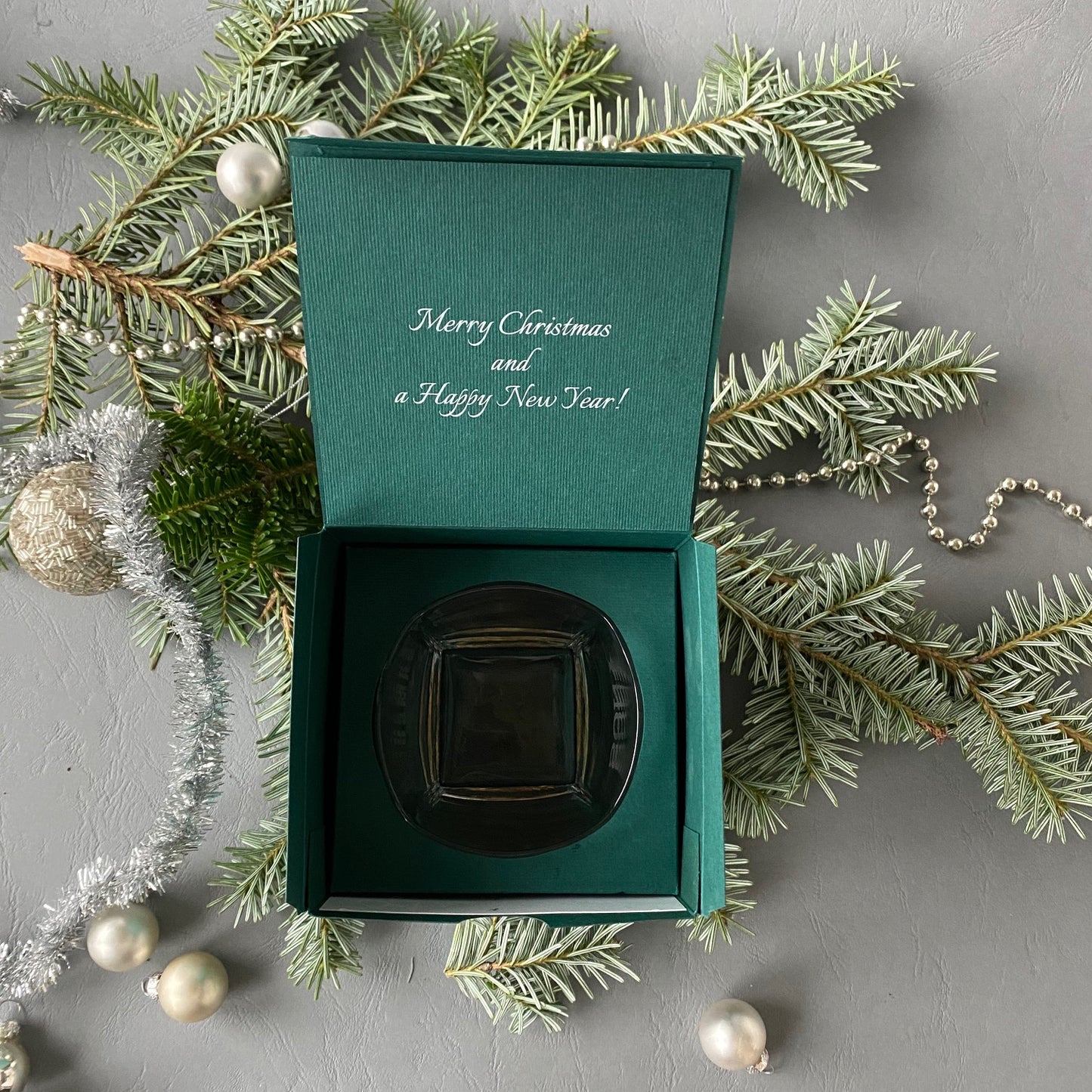 Elegant Corporate Gifts for Employees: Boxed Branded Glasses Laser Cut Bauble