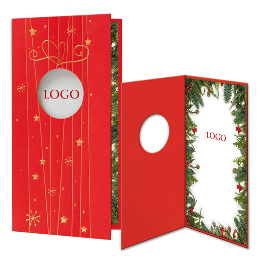 Laser Cut Red Bauble and Christmas Wreath