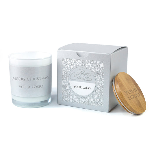 Unusual Corporate Christmas Gift - Custom Candle and Box