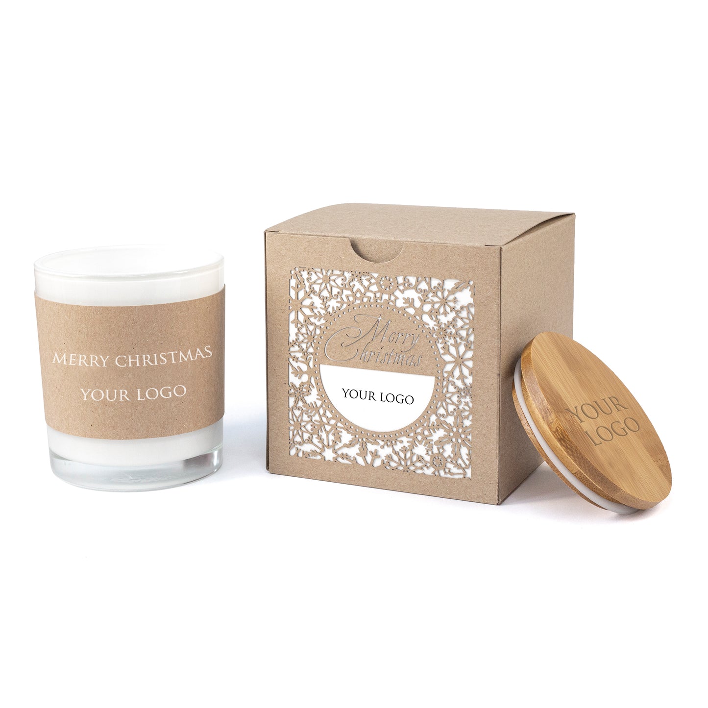 Unusual Corporate Christmas Gift - Custom Candle and Box