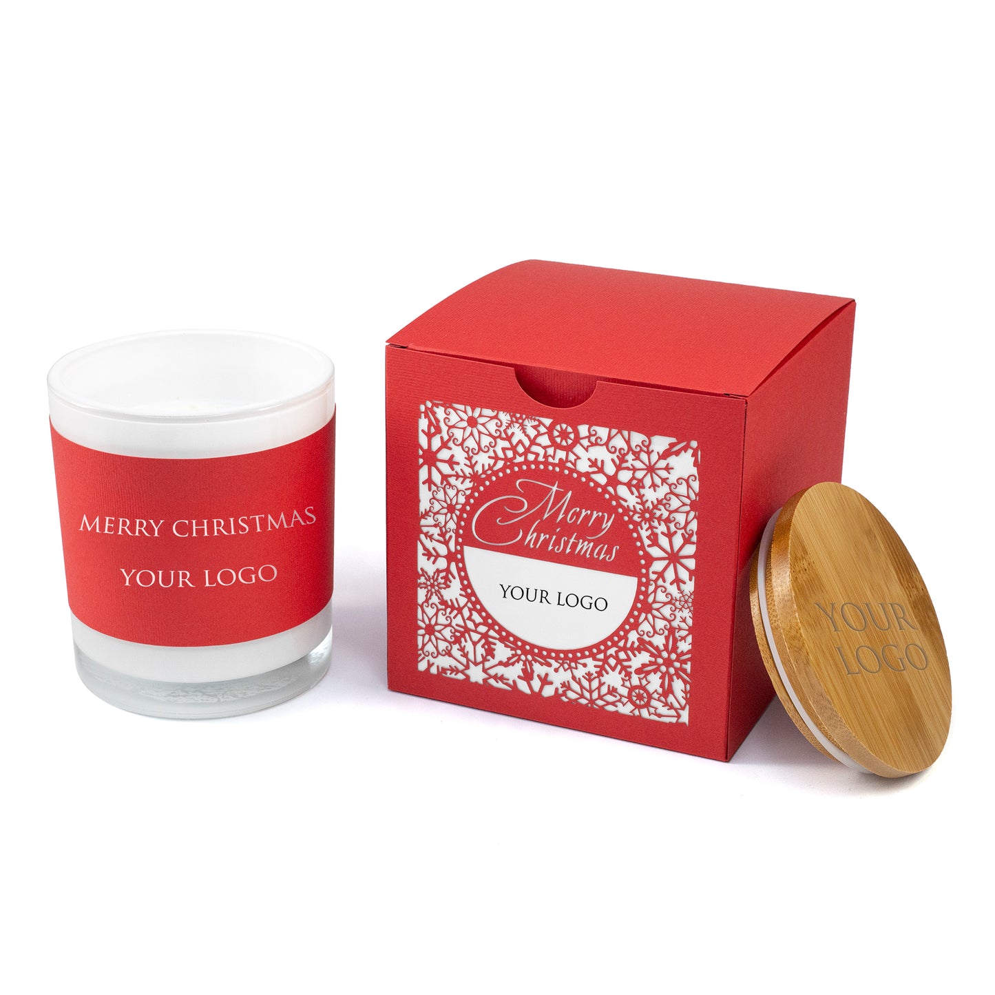 Unusual Corporate Christmas Gift - Custom Candle and Box