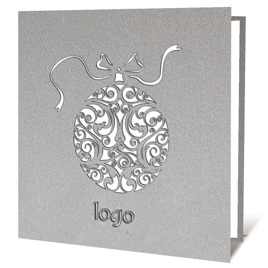Silver Bauble Laser Card
