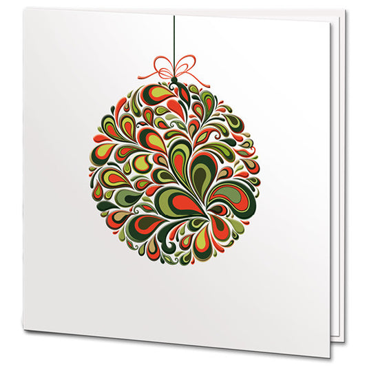 Colourful Bauble Card