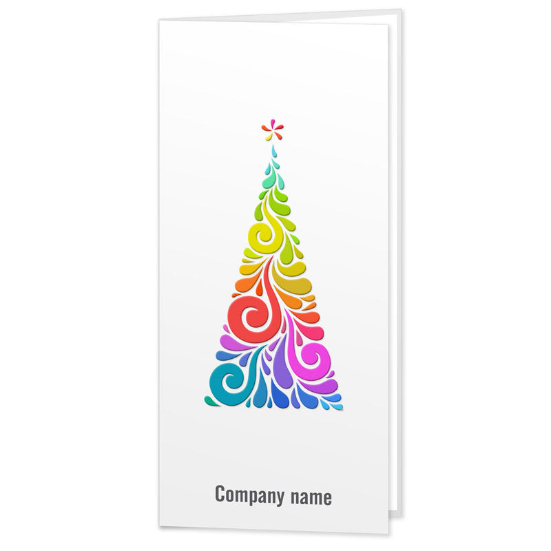 Embossed Rainbow Christmas Tree