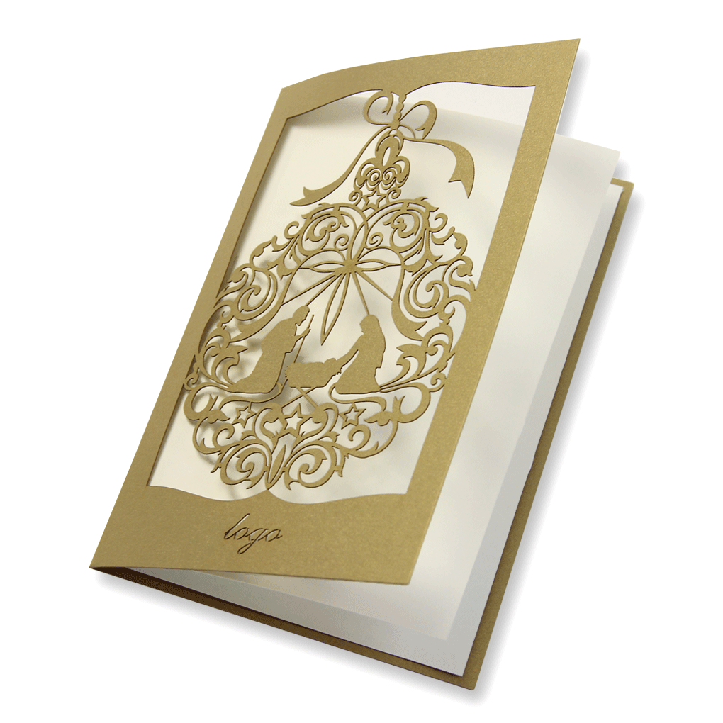 Gold Laser Cut Religious Card