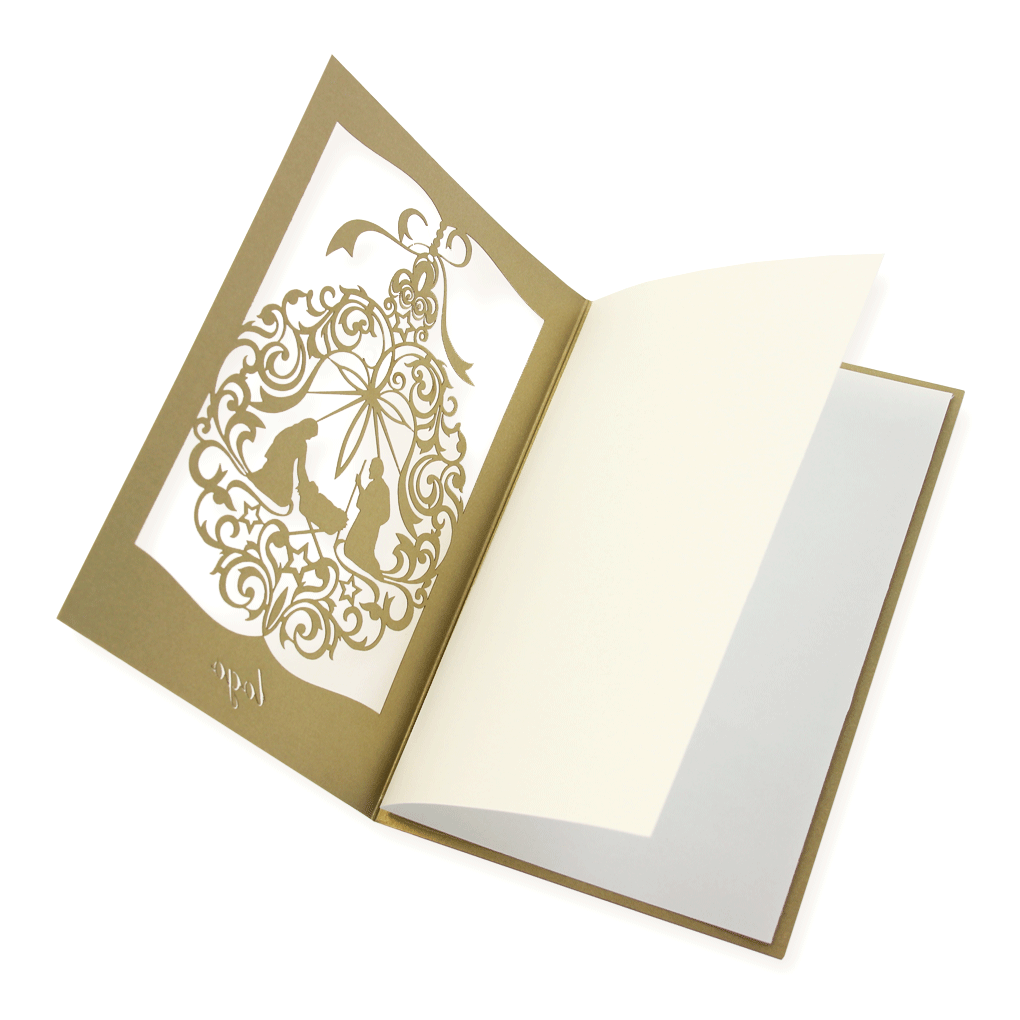 Gold Laser Cut Religious Card