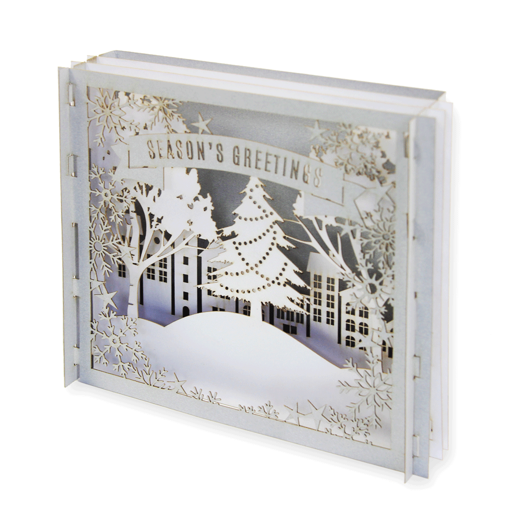 3D Laser Cut Christmas Card - Pop Up