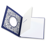 Navy Blue Laser Cut Card With Snowflakes