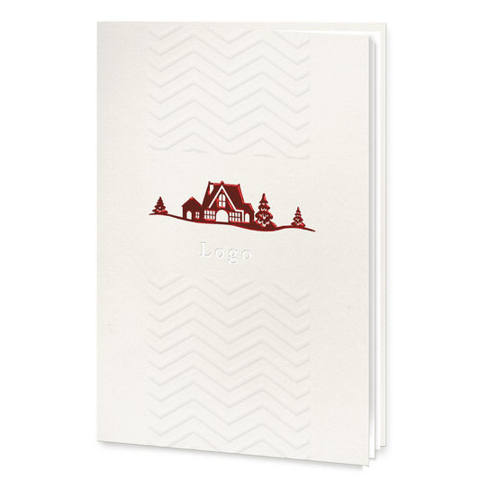 Embossed Red Foil Christmas Card