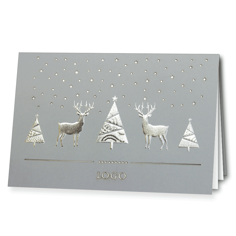 Grey Laser Cut Card With Silver Foil