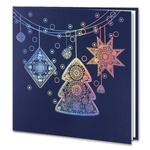 Holographic Foil Navy Blue Christmas Decorations