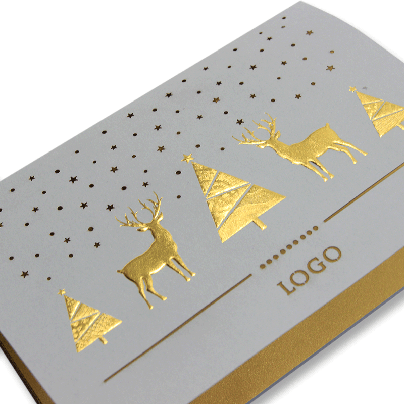 Grey Laser Cut Card With Gold Foil