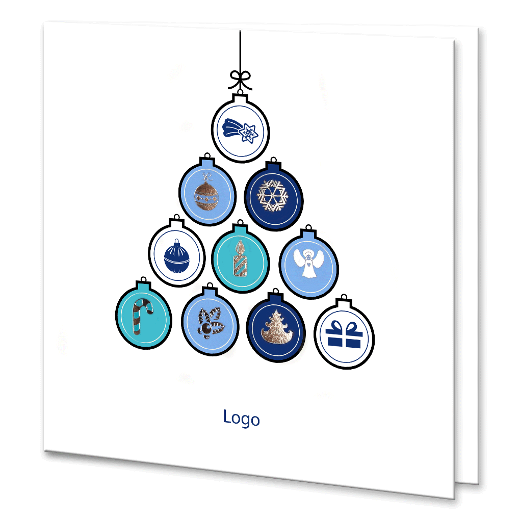 Business Christmas Tree With Silver Foil