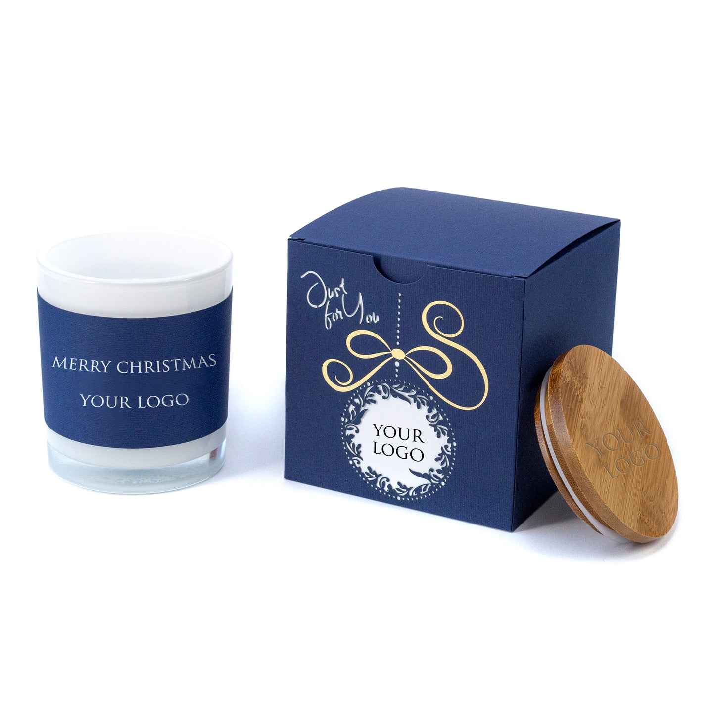 Elegant Corporate Christmas Gift: Boxed Candles Laser Cut Bauble